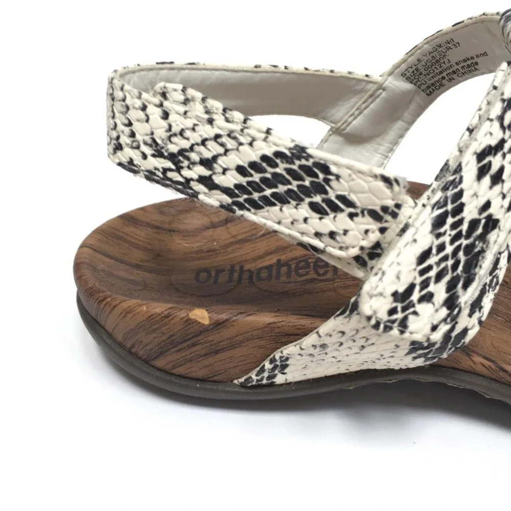 Orthaheel Vionic Yasmin Snakeskin Footbed Sandal, Size 6